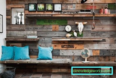 Wanddekoration im Flur mit Laminat - Fotodesign