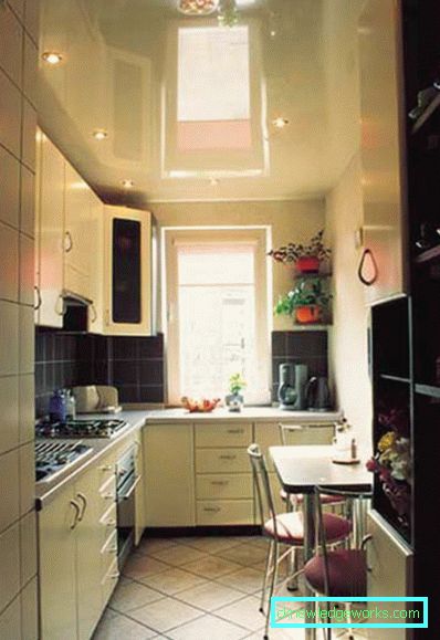 Layout Küchenbereich von 9 Quadratmetern. m mit Kühlschrank Layout Küchenbereich von 9 Quadratmetern. m mit Kühlschrank