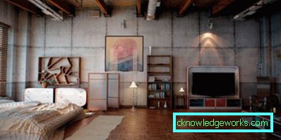 451-Schlafzimmer im Loftstil - 50 Fotos