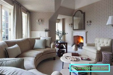 Ecksofa im Wohnzimmerinnenraum - Fotobeispiele und Bestückungsmethoden