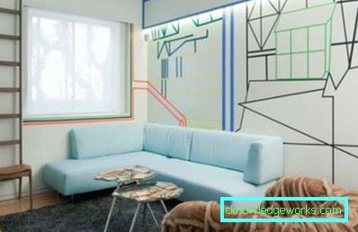 Ecksofa im Wohnzimmerinnenraum - Fotobeispiele und Bestückungsmethoden